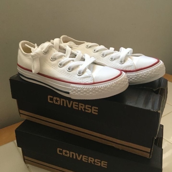 BRAND NEW youth converse chuck taylor all star ox white shoes size 11 - Picture 3 of 6